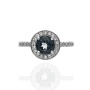Pierścionek z białego złota próby 0,585 z labladorytem 0,92 ct i brylantami 0,32 ct - 4