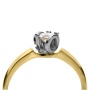 Złoty pierścionek zaręczynowy próby 0,585 z brylantem 0,22 ct LOVE - 5