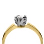 Złoty pierścionek zaręczynowy próby 0,585 z brylantem 0,22 ct LOVE - 6