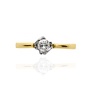 Złoty pierścionek zaręczynowy próby 0,585 z brylantem 0,22 ct LOVE - 4