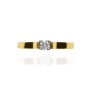 Złoty pierścionek zaręczynowy próby 0,585 z brylantem 0,18 ct - 4