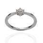 Pierścionek zaręczynowy z białego złota pr.585 z brylantami 0,04 ct - 2