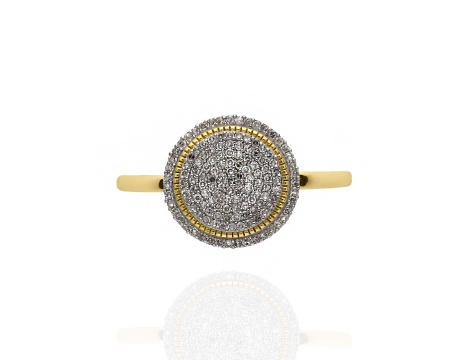 Złoty pierścionek próby 0,585 z diamentami 0,27 ct - 3