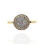Złoty pierścionek próby 0,585 z diamentami 0,27 ct - 4
