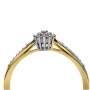 Złoty pierścionek zaręczynowy próby 0,585 z brylantami 0,09ct - 5
