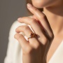 Złoty pierścionek zaręczynowy próby 0,585 z cytrynem 0,95 ct i brylantami 0,33ct - 5