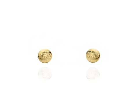 Złote kolczyki próby 0,585 kuleczki diamentowane 3,9mm