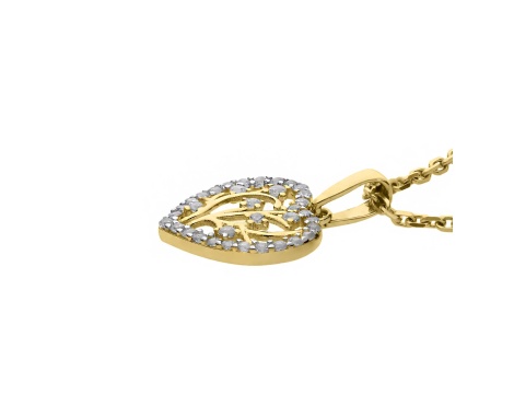 Złoty wisiorek próby 0,585 serce z drzewem życia i cyrkoniami - 2