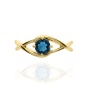 Złoty pierścionek próby 0,585 z London Blue topaz 0,70 ct - 4