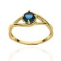 Złoty pierścionek próby 0,585 z London Blue topaz 0,70 ct - 2
