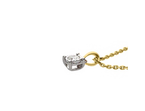 Złoty wisiorek próby 0,585 z brylantem 0,11 ct - 2