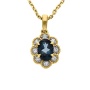 Złoty wisiorek próby 0,585 z London Blue tOPAZ 0,68 ct i brylantami 0,12 ct - 2
