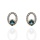 Złote kolczyki wkrętki próby 0,585 z London Blue Topaz 0,39 ct i diamentami 0,10 ct