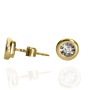 Złote kolczyki wkrętki próby 0,585 z brylantami 0,09 ct - 3
