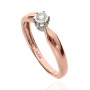 Pierścionek z różowego złota próby 0,585 z brylantem 0,08 ct - 3