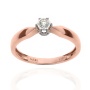 Pierścionek z różowego złota próby 0,585 z brylantem 0,08 ct - 2