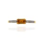 Złoty pierścionek próby 0,585 z cytrynem 0,60 ct i brylantami 0,07 ct - 4