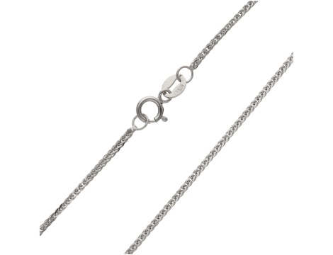 Łańcuszek z białego złota próby 0,585 lisi ogon 45 cm / 1 mm
