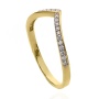 Złoty pierścionek próby 0,585 z brylantami 0,23 ct - 4