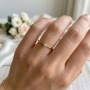 Złoty pierścionek zaręczynowy próby 0,585 z brylantem 0,08 ct - 3