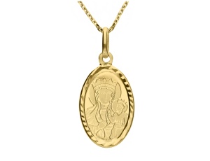 Złoty medalik próby 0,585 Czarna Madonna