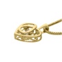 Złoty wisiorek próby 0,585 serce z brylantem 0,12 ct - 3