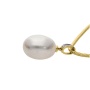 Złota zawieszka próby 0,585 z perłą i diamentami 0,02 ct - 3