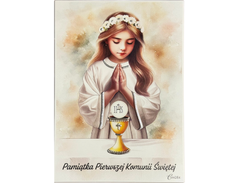 Pamiątka Pierwszej Komunii Świetej-Dziewczynka CU134/2A 12x17