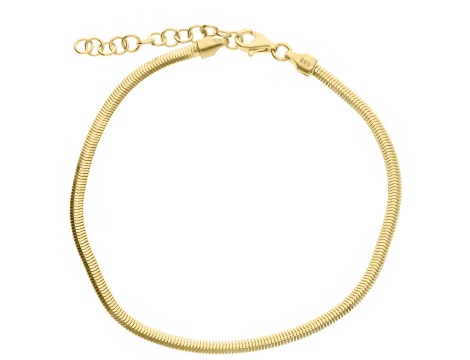 Złota bransoletka próby 0,585 płaska żyłka/ snake - 2