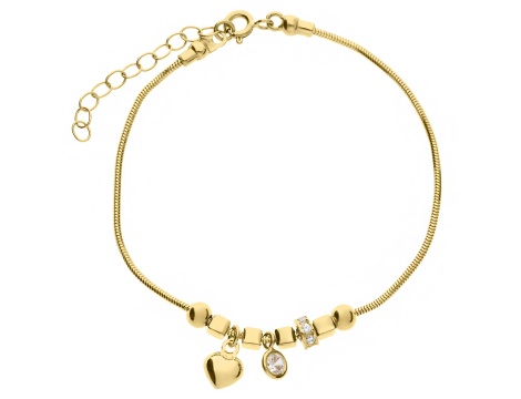 Złota bransoletka próby 0,585 z zawieszkami typu charms - 2