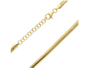 Złoty łańcuszek próby 0,585 żyłka płaska (żmijka) 48 cm/ 3,4 mm