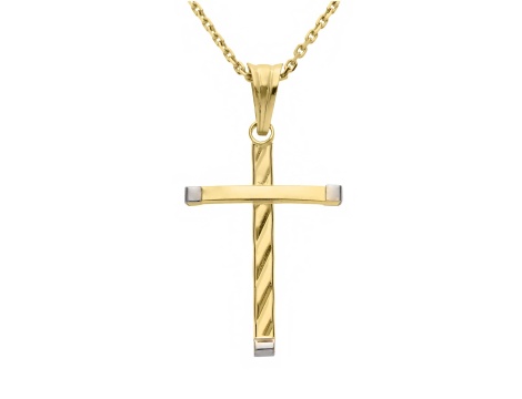 Złoty krzyżyk unisex próby 0,585 nowoczesny
