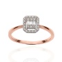 Pierścionek z różowego złota próby 0,585 z diamentami i brylantami 0,25 ct - 2