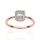 Pierścionek z różowego złota próby 0,585 z diamentami i brylantami 0,25 ct