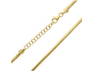 Złoty łańcuszek próby 0,5885 płaska żyłka/ żmijka 48 cm/ 2,5 mm