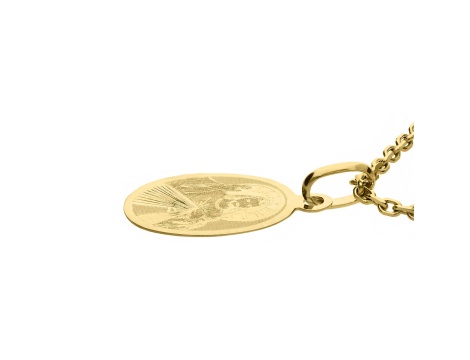 Złoty medalik unisex próby 0,585 Jezu Ufam Tobie - 2