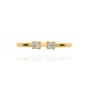 Złoty pierścionek próby 0,585 z brylantami 0,12 ct - 4