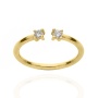 Złoty pierścionek próby 0,585 z brylantami 0,12 ct - 2