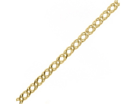 Złota bransoletka unisex próby 0,585 rombo/ podwójna pancerka 3 mm