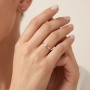 Złoty pierścionek próby 0,585 z brylantem 0,12 ct - 3