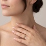 Złoty pierścionek próby 0,585 z diamentem 0,45 ct o kształcie gruszki - 3