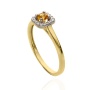 Złoty pierścionek próby 0,585 z cytrynem 0,16 ct i brylantami 0,08 ct - 4