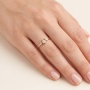 Złoty pierścionek zaręczynowy próby 0,585 z brylantami 0,08 ct - 4