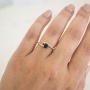Złoty pierścionek próby 0,585 z London Blue Topaz 0,56 ct i diamentami 0,09 ct - 3