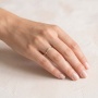 Złoty pierścionek zaręczynowy próby 0,585 z brylantami 0,37 ct - 3