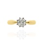 Złoty pierścionek póby 0,585 z brylantem 0,88 ct - 4
