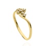 Złoty pierścionek próby 0,585 z brylantami 0,14 ct - 4