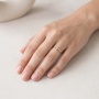 Złoty pierścionek próby 0,585 z brylantami 0,14 ct - 3