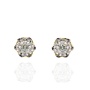 Złote kolczyki wkrętki próby 0,585 z brylantami 0,22 ct - 2