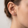 Złote kolczyki wkrętki próby 0,585 z brylantami 0,22 ct - 3